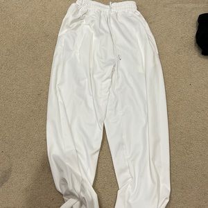White sweat pants